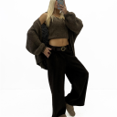 pantalone in velluto con costina velvet